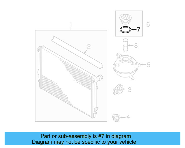 Reservoir Cap Seal 1H0-121-687-A - View 43