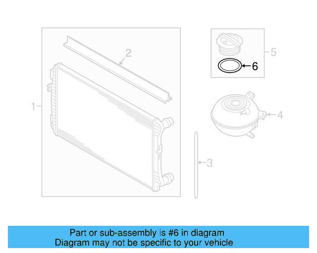 Reservoir Cap Seal 1H0-121-687-A - View 17