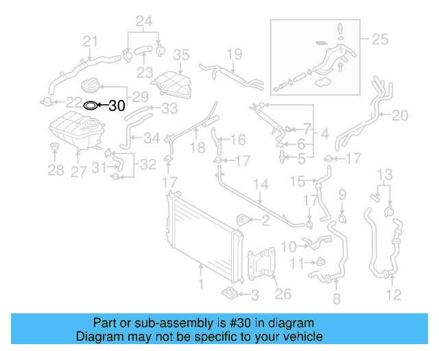 Reservoir Cap Seal 1H0-121-687-A - View 5