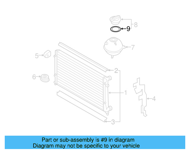Reservoir Cap Seal 1H0-121-687-A
