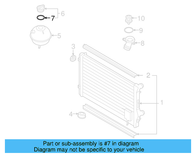 Reservoir Cap Seal 1H0-121-687-A - View 176