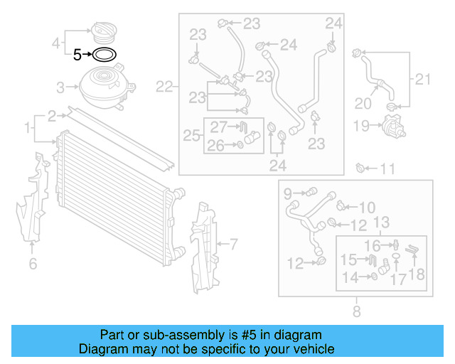 Reservoir Cap Seal 1H0-121-687-A - View 57