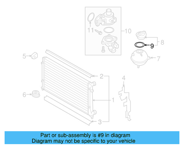 Reservoir Cap Seal 1H0-121-687-A - View 116