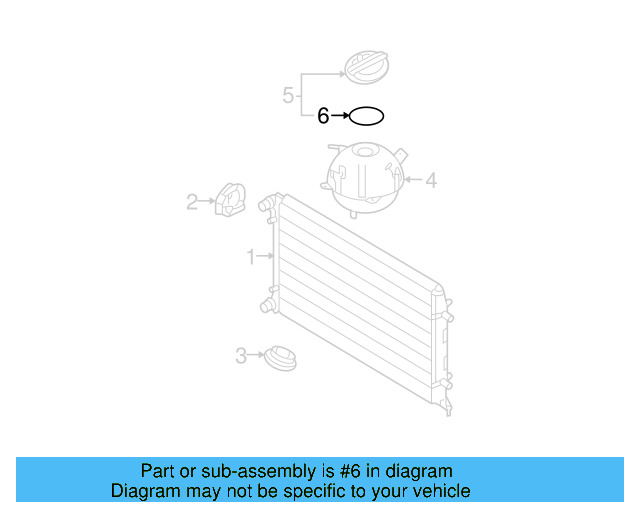 Reservoir Cap Seal 1H0-121-687-A - View 134