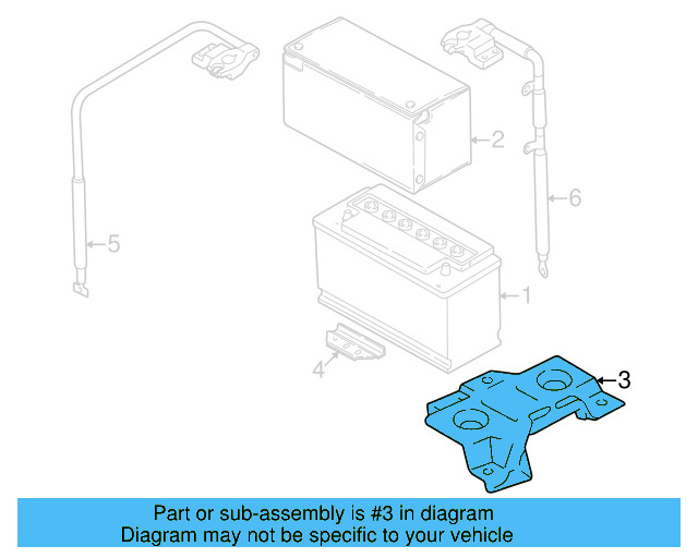 Battery Tray 1H0-804-841-H - View 2