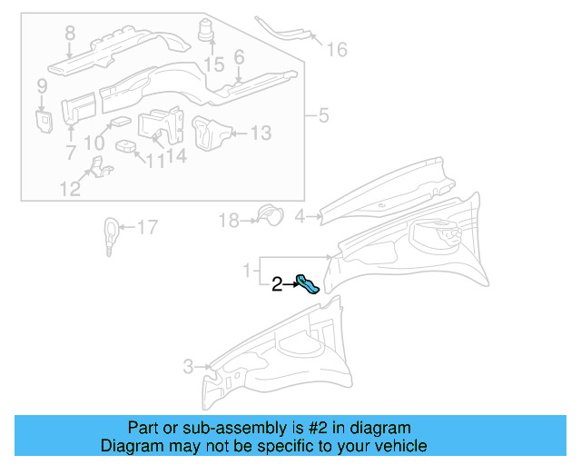 Apron Assembly Support 1H0-810-114-A - View 2