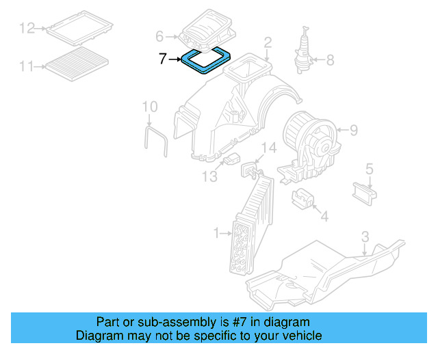 AC & Heater Case Upper Seal 1H0-819-165 - View 16