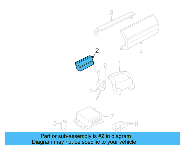 Passenger Air Bag 1H0-880-204-B - View 3