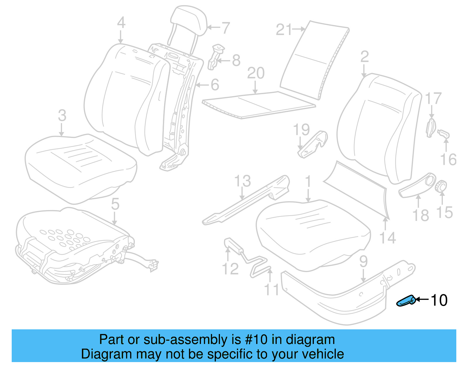 Adjust Handle 1H0-881-253-01C - View 7