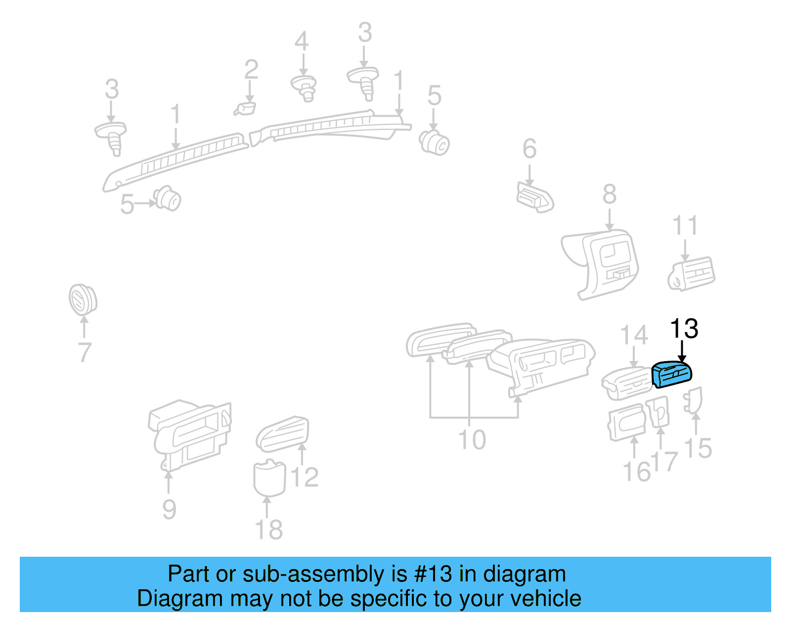 Vent Grille 1H6-819-756-01C - View 3