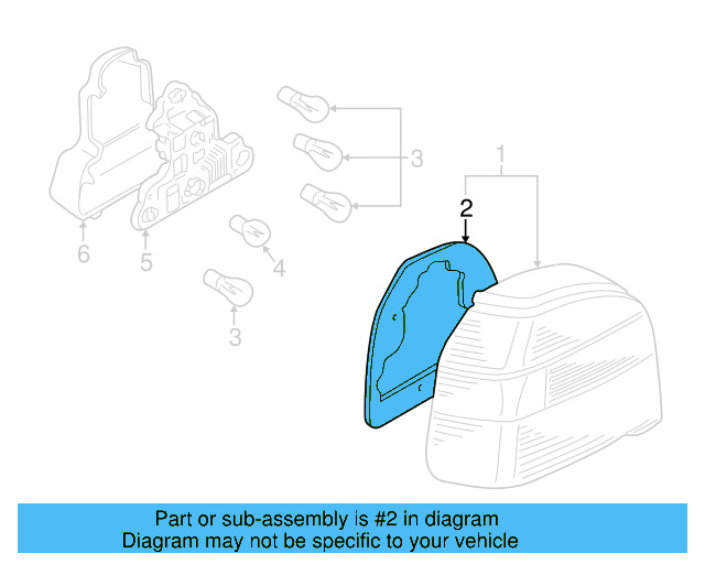 Tail Lamp Assembly Gasket 1H6-945-191