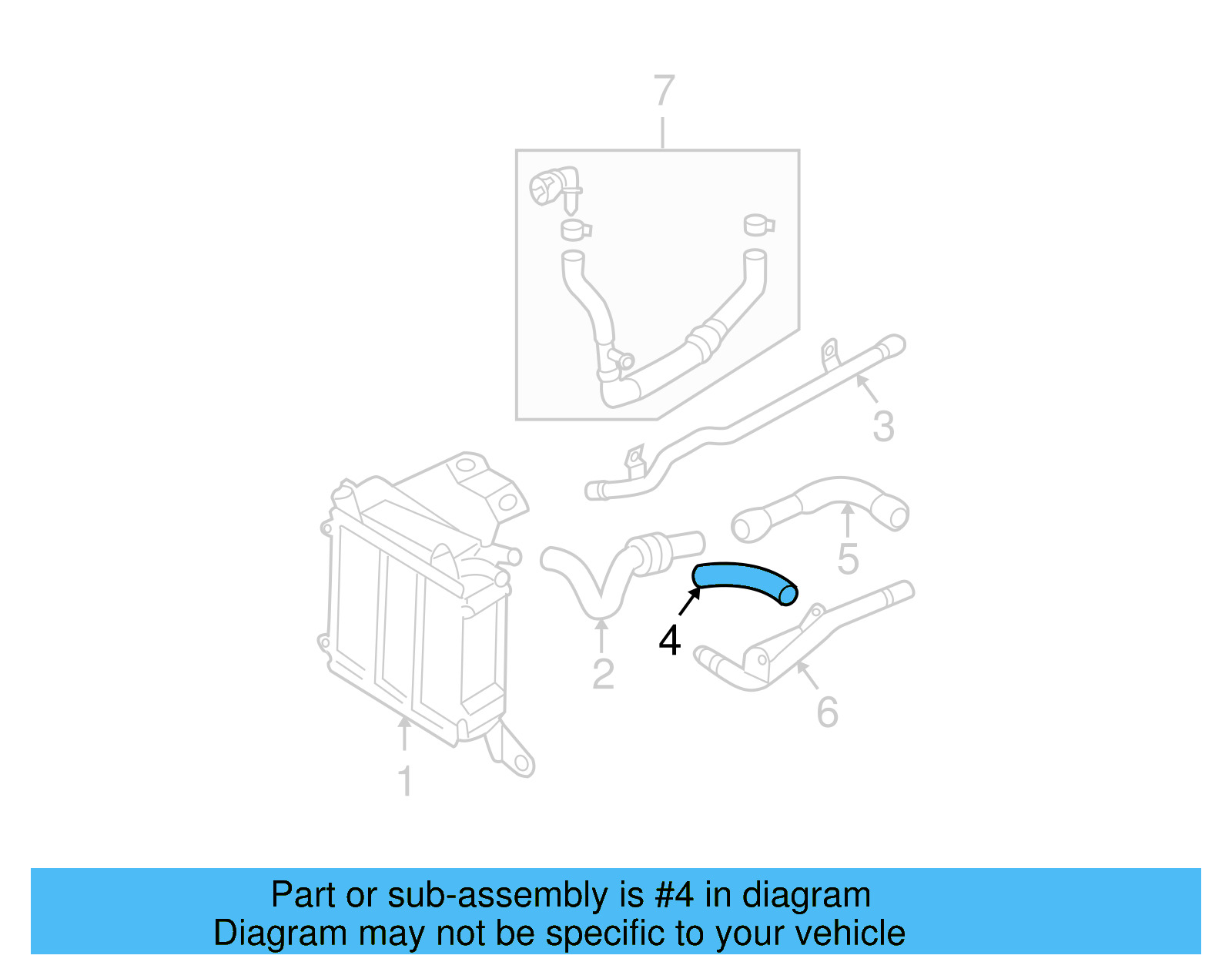 Lower Return Hose 1J0-121-051-L - View 7
