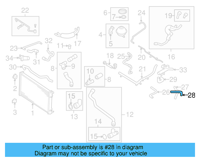 Engine Coolant Hose 1J0-121-058-AF - View 5