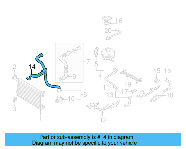 Hose 1J0-121-086-AT - View 3