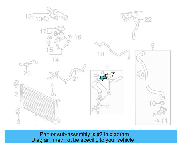Water Manifold 1J0-121-087-C - View 22
