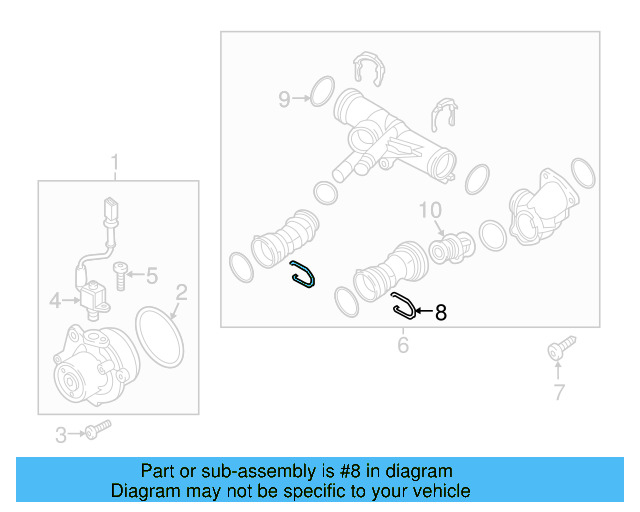 Upper Coupling Retainer Spring 1J0-121-142 - View 60