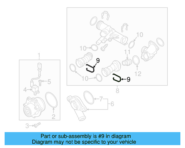 Water Hose Assembly Upper Seal N-907-653-01 - View 137