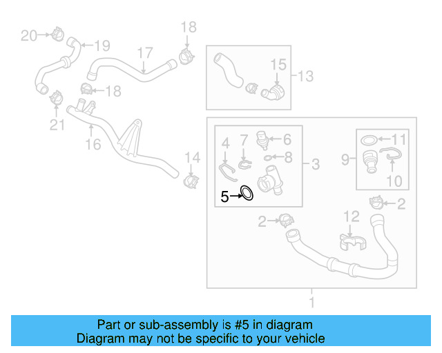 Water Hose Assembly Upper Seal N-907-653-01 - View 159