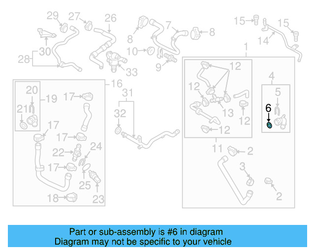Water Hose Assembly Upper Seal N-907-653-01 - View 250