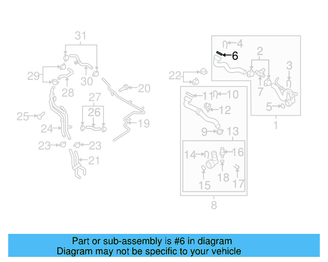 Radiator Coolant Hose Seal 4E0-121-666 - View 69