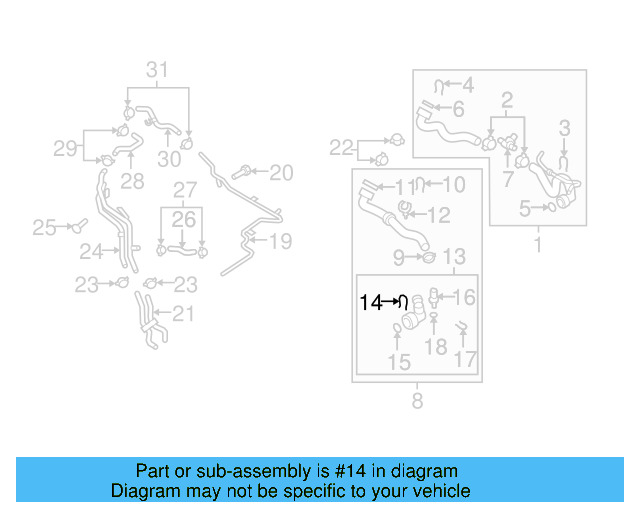 Upper Coupling Retainer Spring 1J0-121-142 - View 237