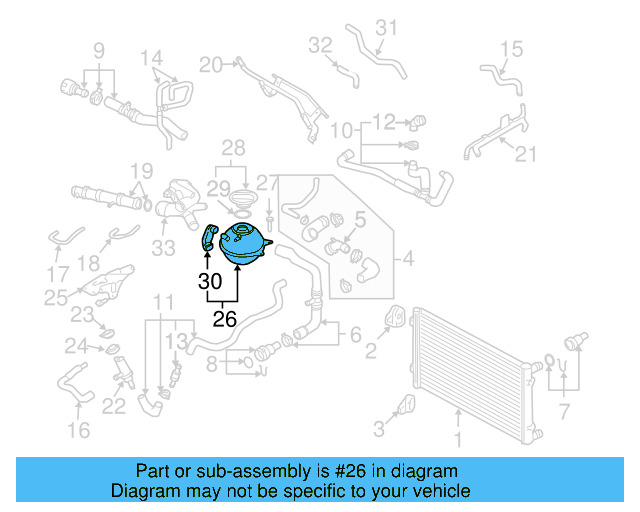 Engine Coolant Reservoir 1J0-121-407-F - View 15