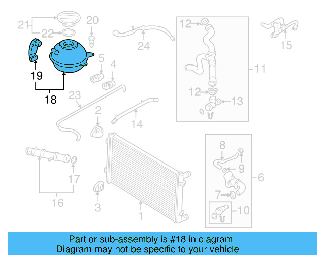 Engine Coolant Reservoir 1J0-121-407-F - View 34