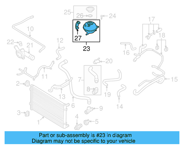 Engine Coolant Reservoir 1J0-121-407-F - View 31