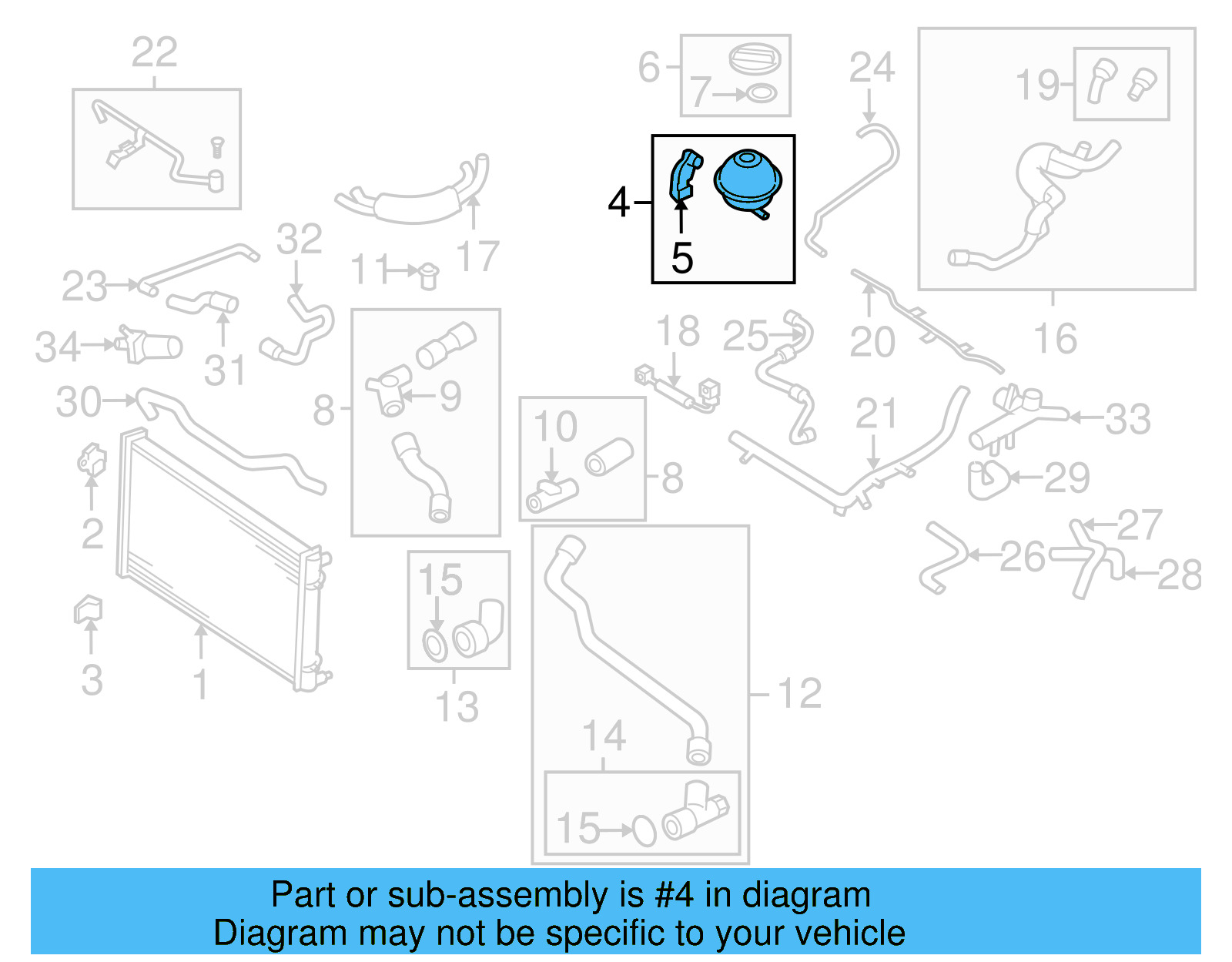 Engine Coolant Reservoir 1J0-121-407-F - View 16