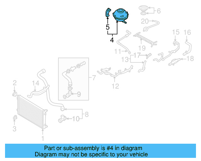 Engine Coolant Reservoir 1J0-121-407-F - View 17