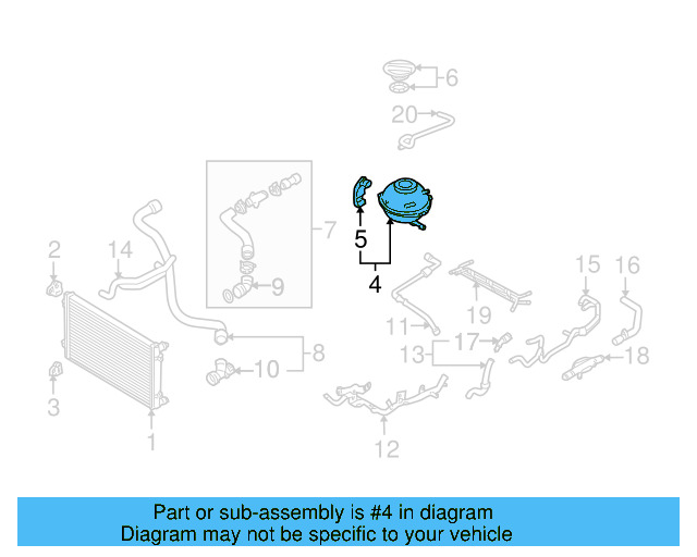 Engine Coolant Reservoir 1J0-121-407-F - View 42