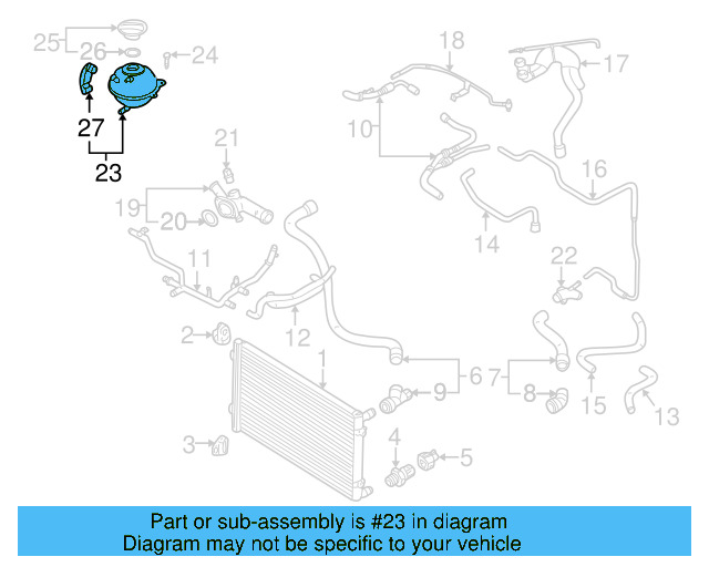 Engine Coolant Reservoir 1J0-121-407-F - View 18