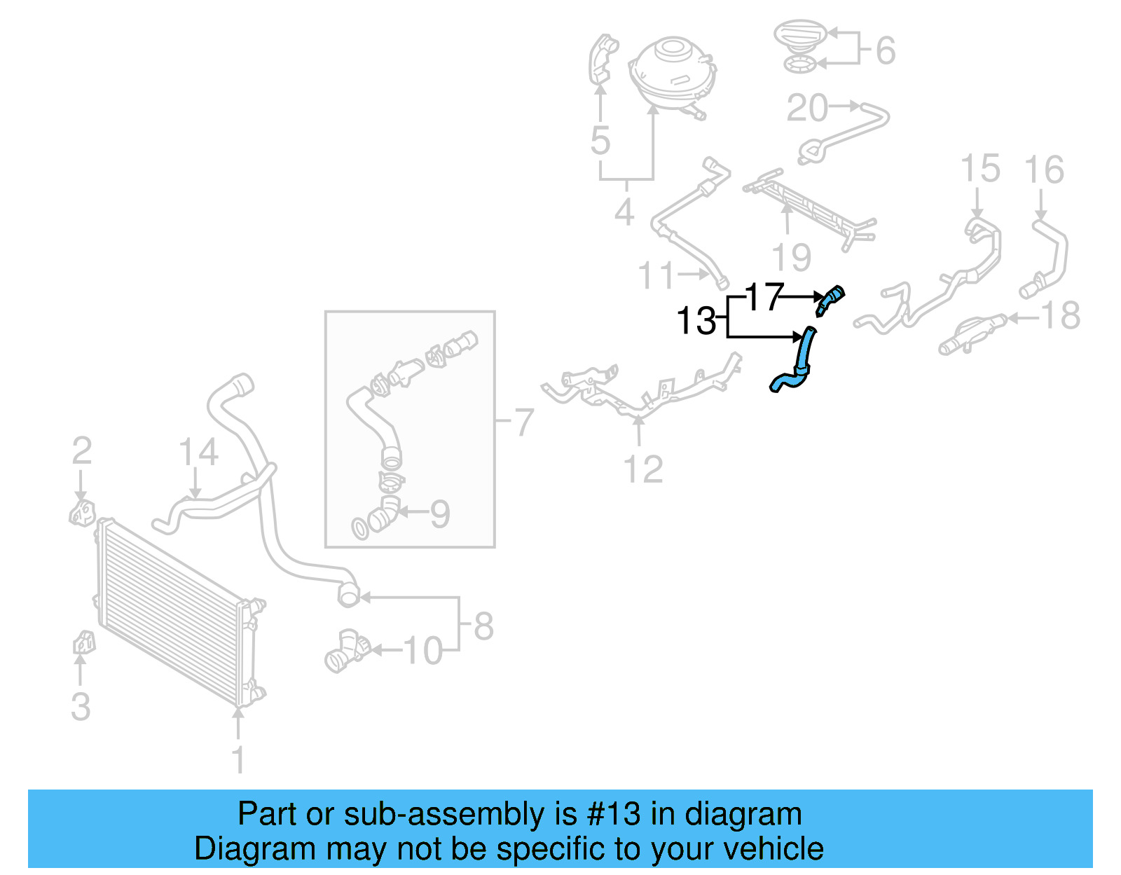 Lower Hose 1J0-122-051-AN - View 10