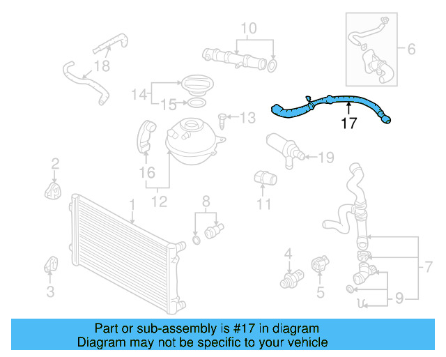 Overflow Hose 1J0-122-109-AL - View 11