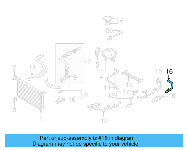 Hose 1J0-121-157-AN - View 4