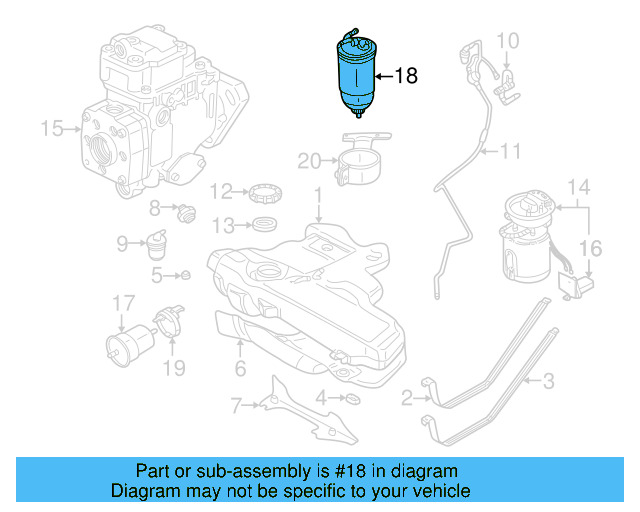 Fuel Filter 1J0-127-401-A - View 7