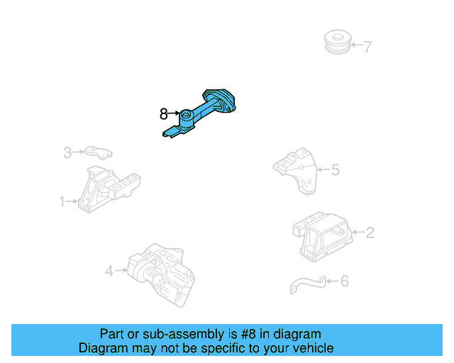 Rear Support 1J0-199-851-AM - View 4