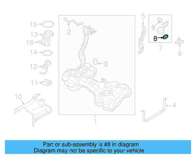 Fuel Cap Seal 5Q0-201-557 - View 7