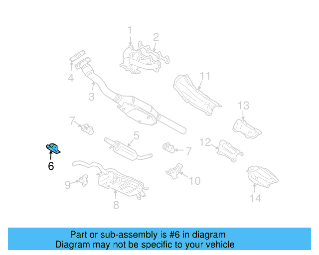 Resonator & Pipe Bracket 1J0-253-144-G - View 14