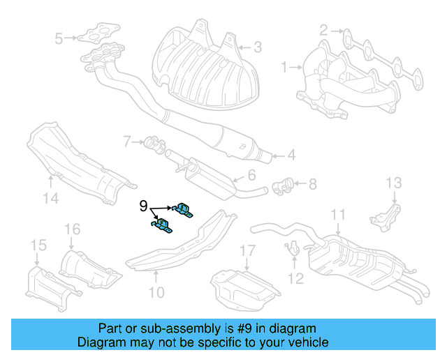 Resonator & Pipe Bracket 1J0-253-144-G - View 15