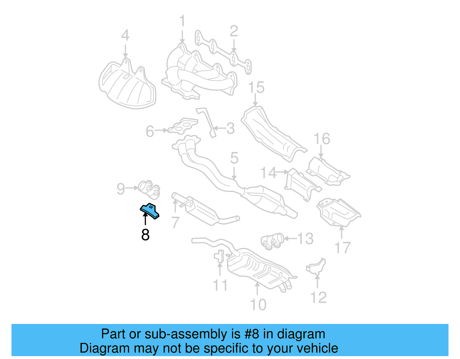 Resonator & Pipe Bracket 1J0-253-144-G - View 16
