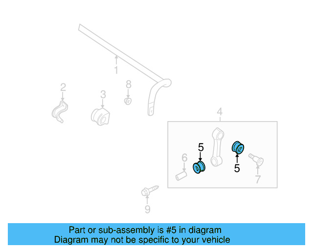 Suspension Stabilizer Bar Link Bushing 1J0-411-327-A - View 5