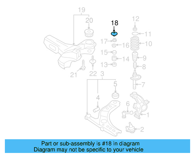 Suspension Strut Mount Cap 1J0-412-359 - View 25
