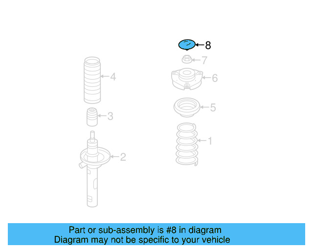 Suspension Strut Mount Cap 1J0-412-359 - View 27