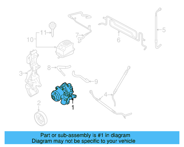 Power Steering Pump 1J0-422-152-A - View 8