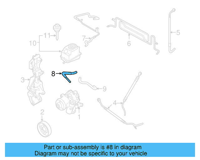 Suction Hose 1J0-422-887-BJ - View 2