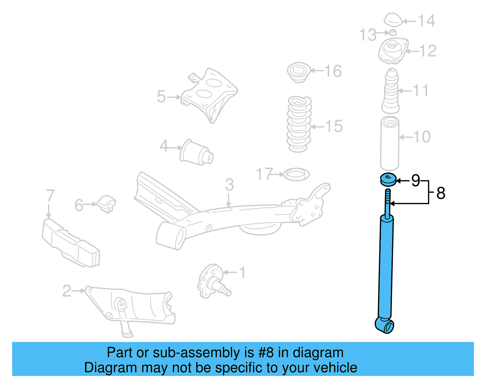 Shock Absorber 1J0-513-025-BH - View 5
