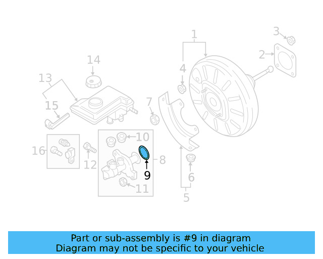 Master Cylinder Gasket 1J0-611-243-B - View 26