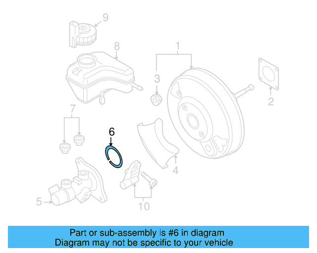 Master Cylinder Gasket 1J0-611-243-B - View 22