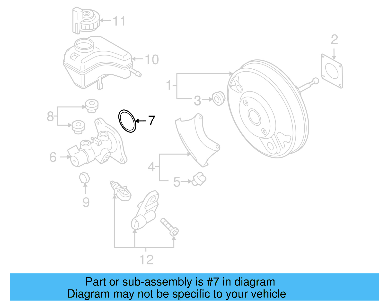 Master Cylinder Gasket 1J0-611-243-B - View 15